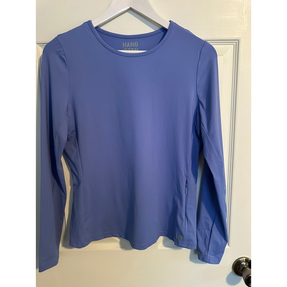Hang‎ Ten Blue Long Sleeve Top Crew Neck UPF 50+Medium